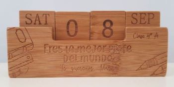 Calendario de madera para profesores, recuerdo personalizado de alumnos